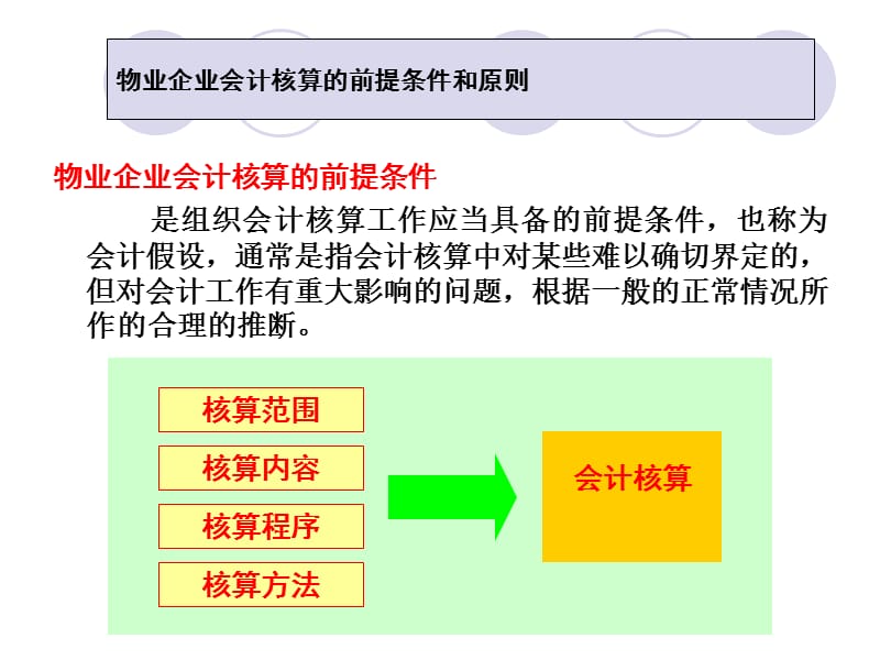 會計核算體系具體內(nèi)容